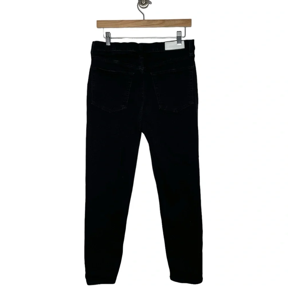 REDONE | 90S HIGH RISE ANKLE CROP in Black 30